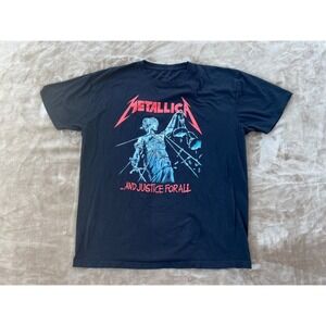 Metallica ...And Justice For All Band T Shirt Graphic Print XL Black